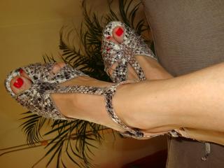 Snake high heels