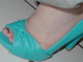 My Turquoise Peak Toe Heels 5 of 6