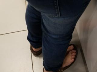 Mature Asian girlfriend's candid feet 5 of 7