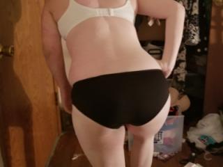 Wife Cuffed in White bra and black panties 6 of 12