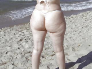 My BBW wife at beach. Older pics from 2014 2 of 4