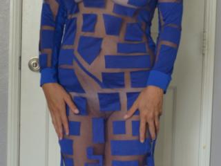 Trying on the blue outfit 2 of 17