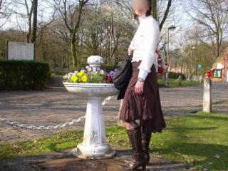 Young wife flashing in the city park (part2) 13 of 14