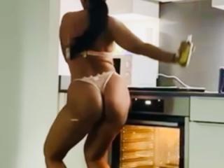 Nude coloured lingerie and stilettos 4 of 6