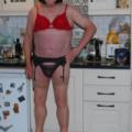 Georgi posing in Red Dress