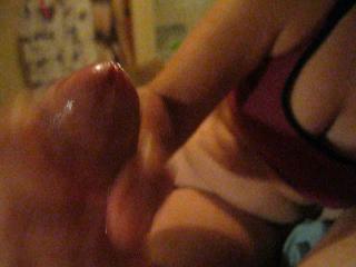 Creamy handjob