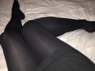 Feeling horny in my tights and white socks 1 of 5