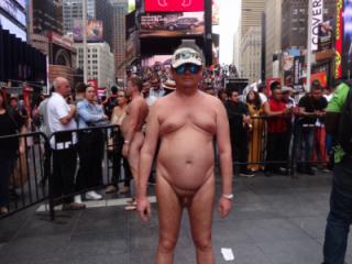 Naked concert in Times Square