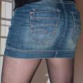 wife's denim skirt