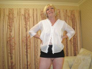 Fiona showing us her favourite mini skirt