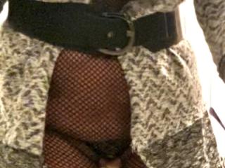 Delivery man sees me in fishnet bodystocking 10 of 11