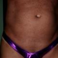 New shiny purple thong