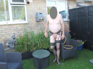 having fun in the garden last summer. 3 of 9