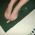 Newly painted toes