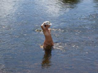 Nude in river's water 13 of 20