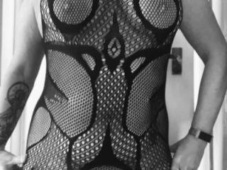 Sexy fishnet fetish dress 1 of 11