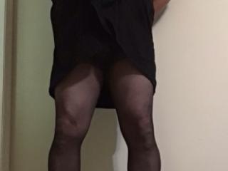 Dress, pantyhose and heels 1 of 15