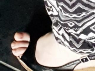 GF's sexy feet in wedges 8 of 14