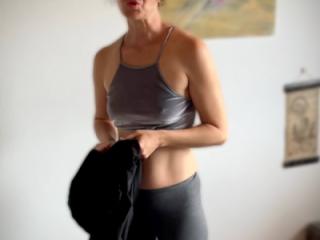 Hotwife is showing up her hard nipples 1 of 8