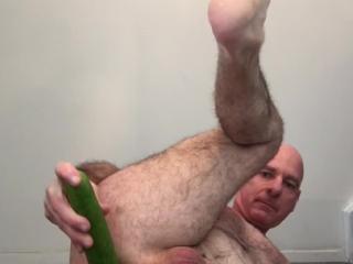 Fun with huge cucumber