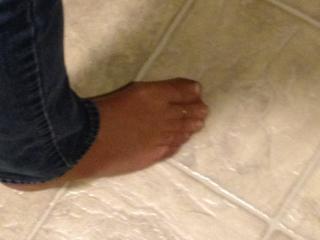 My candid pantyhose feet in jeans 15 of 20
