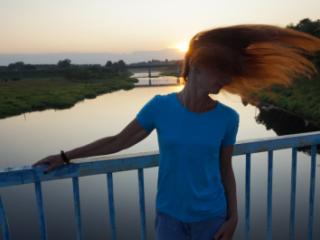 Flamehair in evening on the bridge (non-nude) 8 of 12