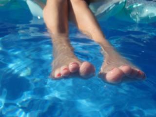 feet in the pool and after 3 of 9