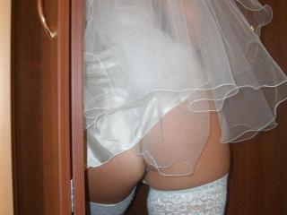 My sub and me in wedding dress again 7 of 7
