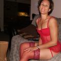Bustier, stockings and boots