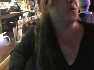 Bad girl has to show pussy off at the bar
