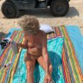 Wore her ass out on this beach day!