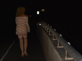 White Lace Mini Dress On Highway Overpass 4 of 20