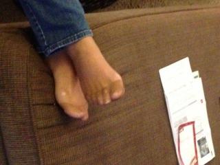 My candid pantyhose feet 7 of 11