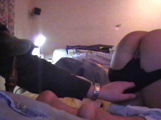 My baby letting me play with the web cam