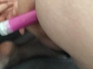 Playing with a pink dildo 11 of 16