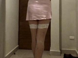 Pink Satin Babydoll 2 of 20