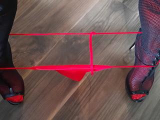 red pvc crossdressing slut for non-smokers only 2 of 5