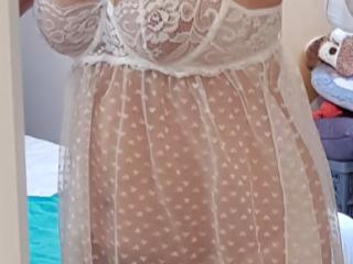 UK Blonde Slut Posing in White Lingerie 10 of 20