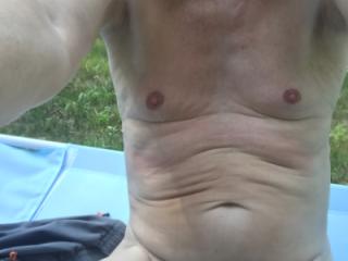 nude sunbathing in the heat today felt great