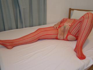 Dyed Pubes & Red Body Stocking 6 of 20