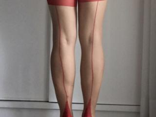 Red seamed Stockings 3 9 of 20