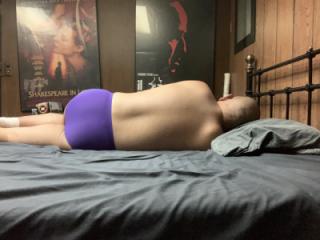 In Bed purple speedo bikini 5 of 11