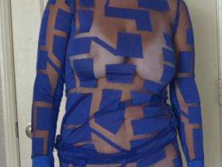 Trying on the blue outfit 10 of 17