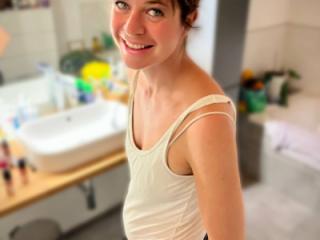 Hotwife flashes teenytitts 3 of 4