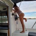 Horny Babe on Boat