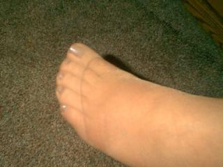 The things I do for my husband. Wearing hose and letting him take pictures of me especially my feet 2 of 7