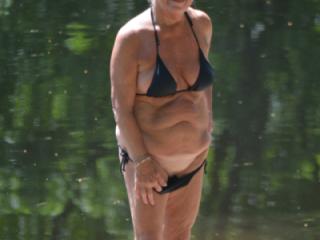 Black Bikini on Black River