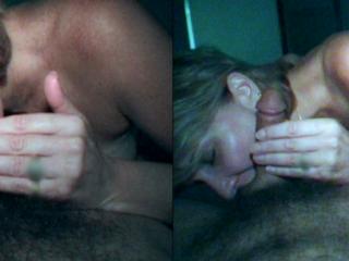 First time hubby filmed me giving a blowjob and getting a facial 8 of 17