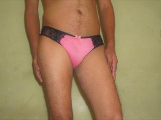 Another  thong, i like pink  that touched my asshole and keeps me horny all the time. 1 of 11