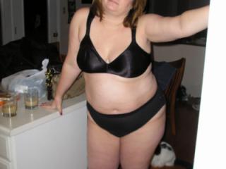 Black bra and panties 1 of 8